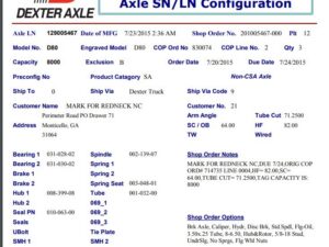 8K 865 DISC ST OIL 5/8;STUD 6-109, PER TAG#129005467, HF=82, SC=64, UNDERSLUNG